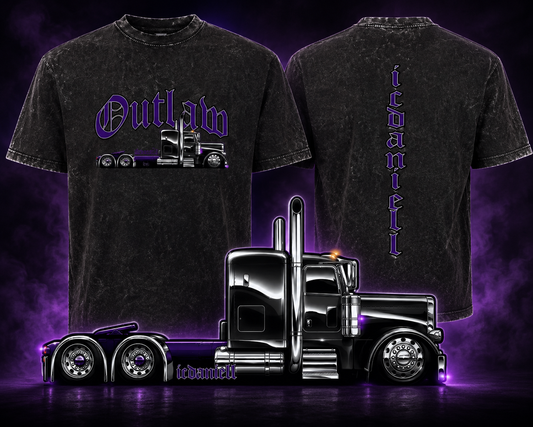 Over Size Outlaw Peterbilt Shirt & Sticker Combo